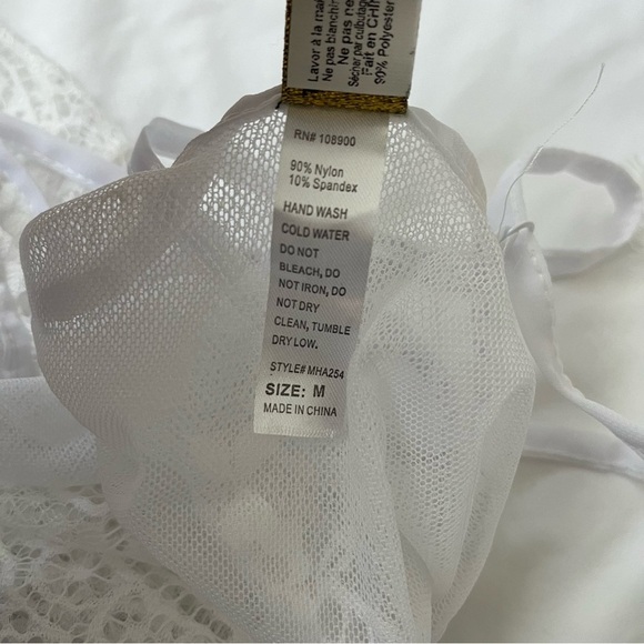 Just Sexy Lingerie 2 Piece Set Sleepwear/Lingerie M Women White - Picture 7 of 9